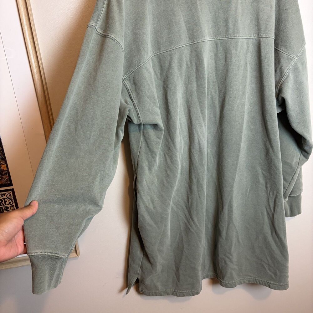 Abercrombie and Fitch Green Tunic Quarter Zip Sweater Size XL Women - Picture 7 of 7
